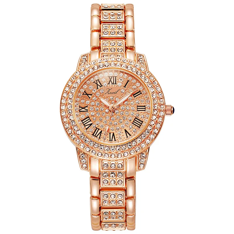 

Ins New Women's Watch Diamond Encrusted Steel Band Waterproof Women's Watch Cornucopia Luxury Watch