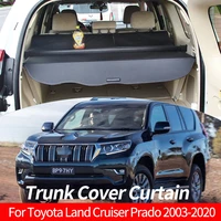 trunk cover curtain for toyota land cruiser prado 2003 2020 pu anti peeping and anti privacy interior bracket accessories