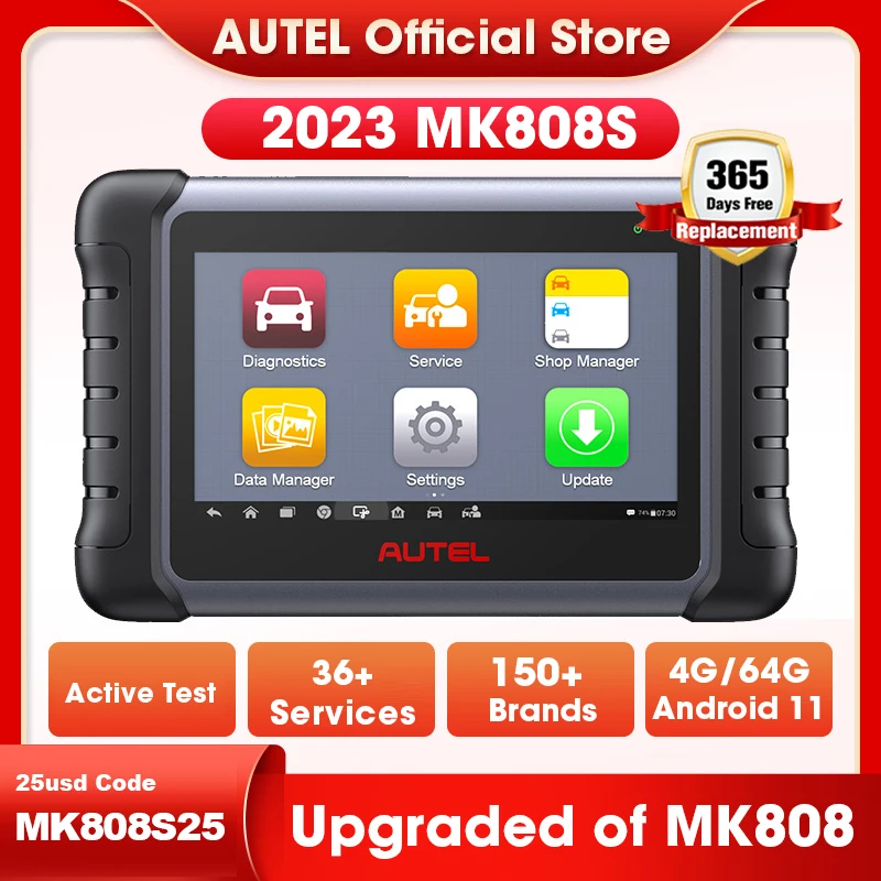 Autel MaxiCOM MK808 MK808S OBD2 сканер автомобильный диагностический инструмент OBD 2 активный