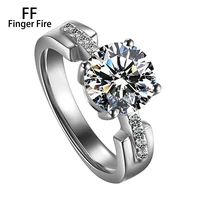 fashion exquisite copper alloy diamond ring luxury wedding engagement jewelry wholesale
