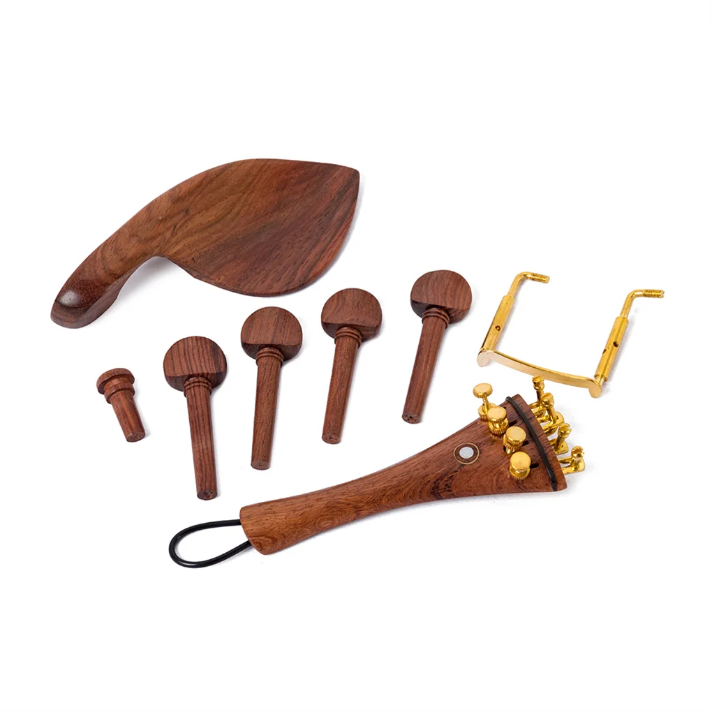 

4 4 Violin Stringed Musical Instruments Tuning Pegs Tailpiece Endpin Professional Kit Chinrest Accessories for Musician Beginner