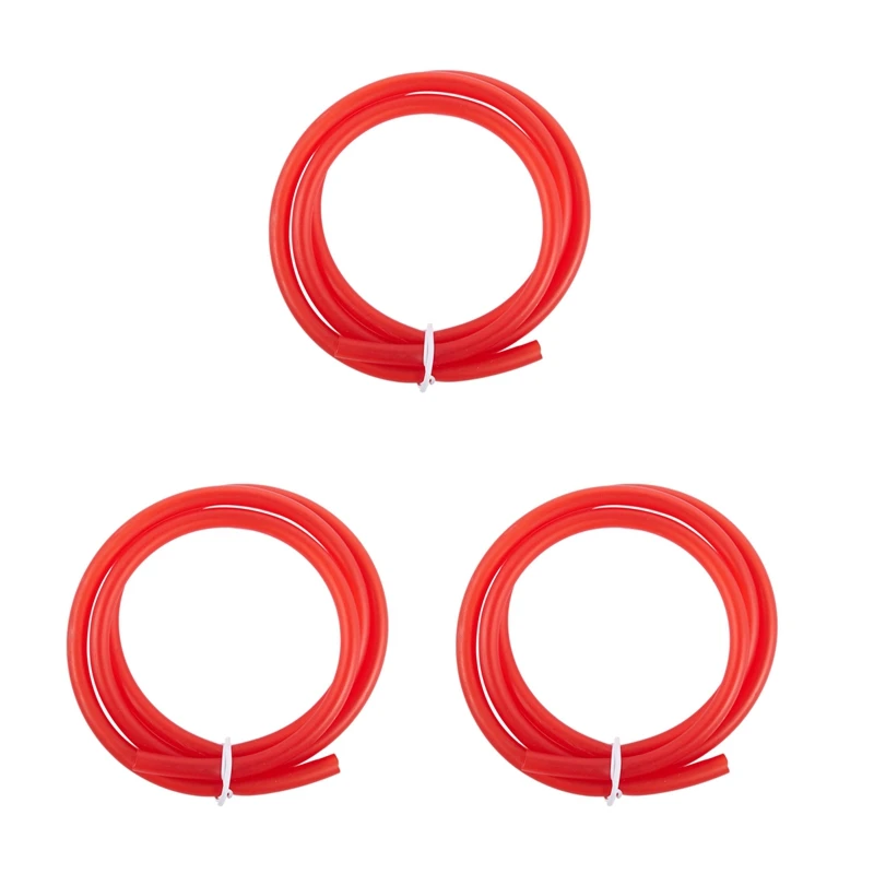 

New3x 1M Pipe Gasoline Fuel Rubber Tube Red Ø 5Mm X 8Mm
