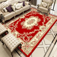 european style living room carpets home decor rugs for bedroom bedside floor mat washable non slip room decoration red carpet