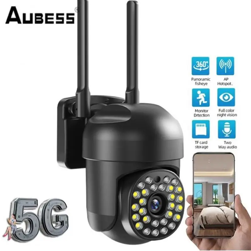 

2.4G+5G 1080P HD Wireless WiFi IP Camera Night Vision Video Surveillance Security Camera Outdoor CCTV With Motion Detection