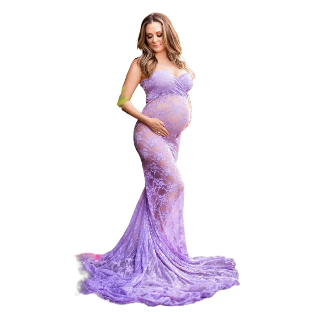 

Women Maternity Dress Sleeveless Off Shoulder Maternity Dress Photo Shooting Party Dress Long Pregnant Ball Gown Festive Train