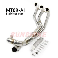 slip on motorcycle exhaust front pipe motorcross full systems modified scooter pitbike for yzf mt09 fz 09 mt 09 fz 09 2014 2020