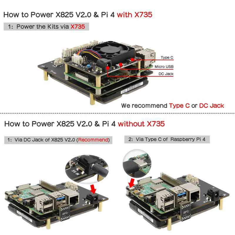 Плата расширения X825 V2.0 для SSD-накопителя 2 5 дюйма