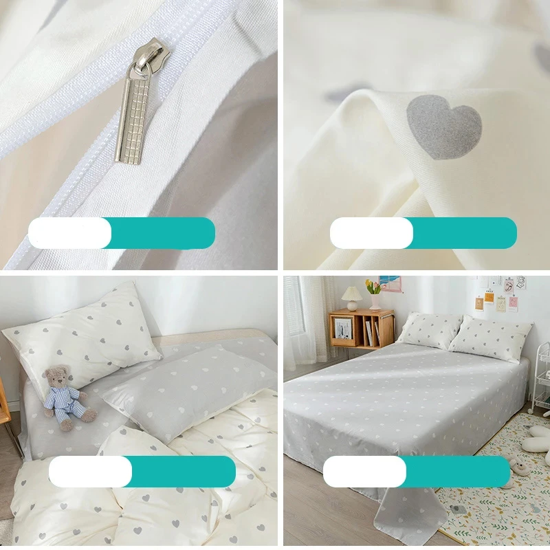 Двухсторонний комплект с пододеяльником и простыней большого размера рисунком