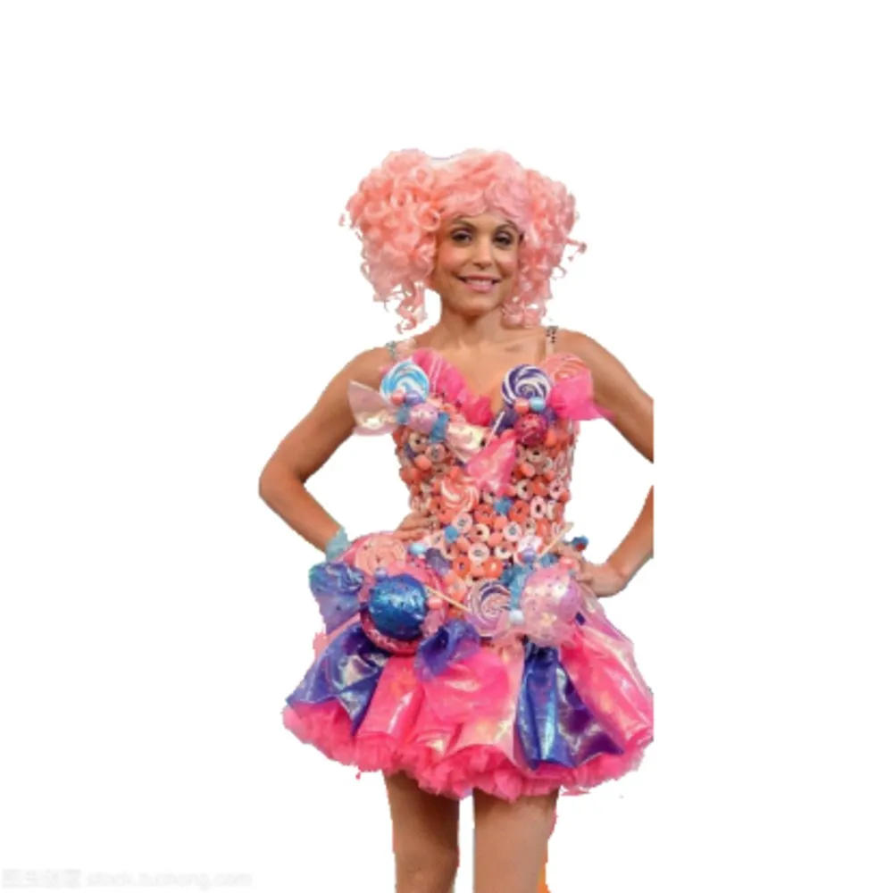 

Новинка, милое платье для выступлений в виде леденцов, платье для выступлений в баре, ГОГО, костюм для танцев на День святого Валентина, костюм для выступления, набор