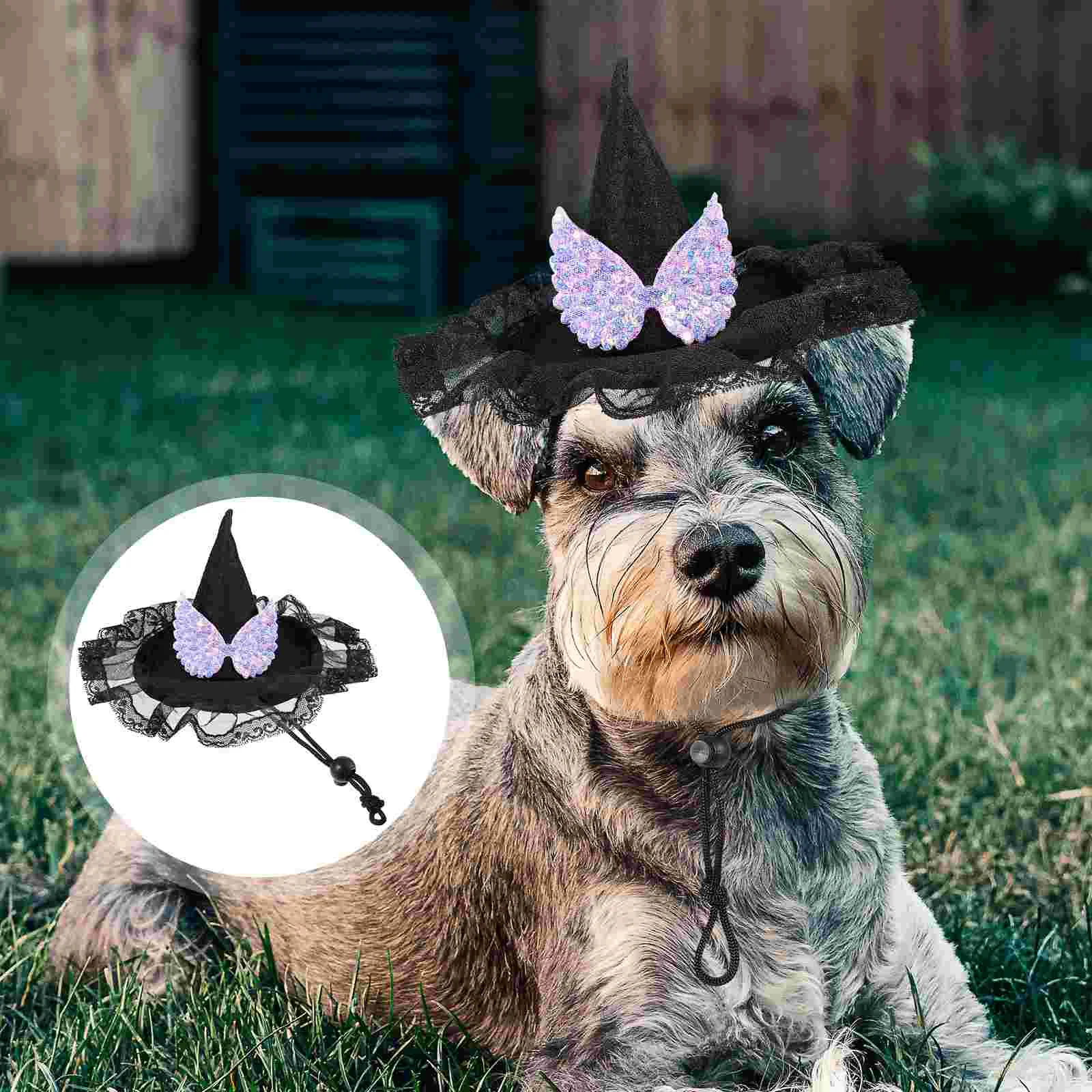 

Hat Pet Witch Dog Costume Cat Hats Decorheadwear Cosplay Prop Photo Small Head Props Puppy Funny Holiday Ornaments Costumes Cap