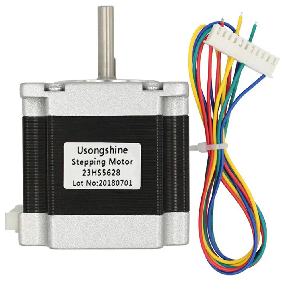 

Шаговый электродвигатель 23HS5628, 4 ведущих шагового двигателя Nema 23, 57, 165 унций, 56 мм, 6,35 А, мм/8 мм, TB6600, лазерный станок с ЧПУ, для плазменной резк...