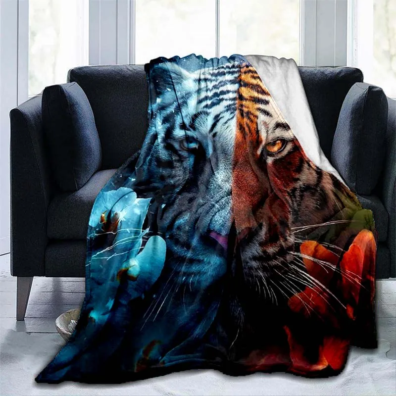 

Animal Tiger Blanket Flannel Blanket Super Soft Fleece Throw Blankets Warm Blanket for Bedroom Couch Sofa покрывало на кровать