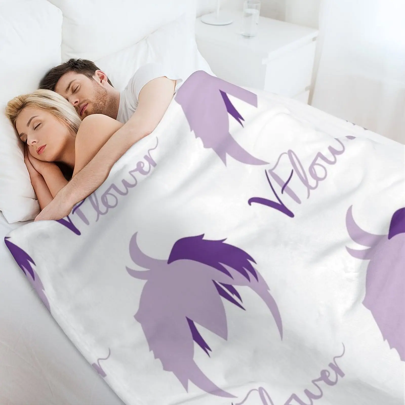 Плед с силуэтом VFlower фланелевая ткань полярные одеяла для кровати