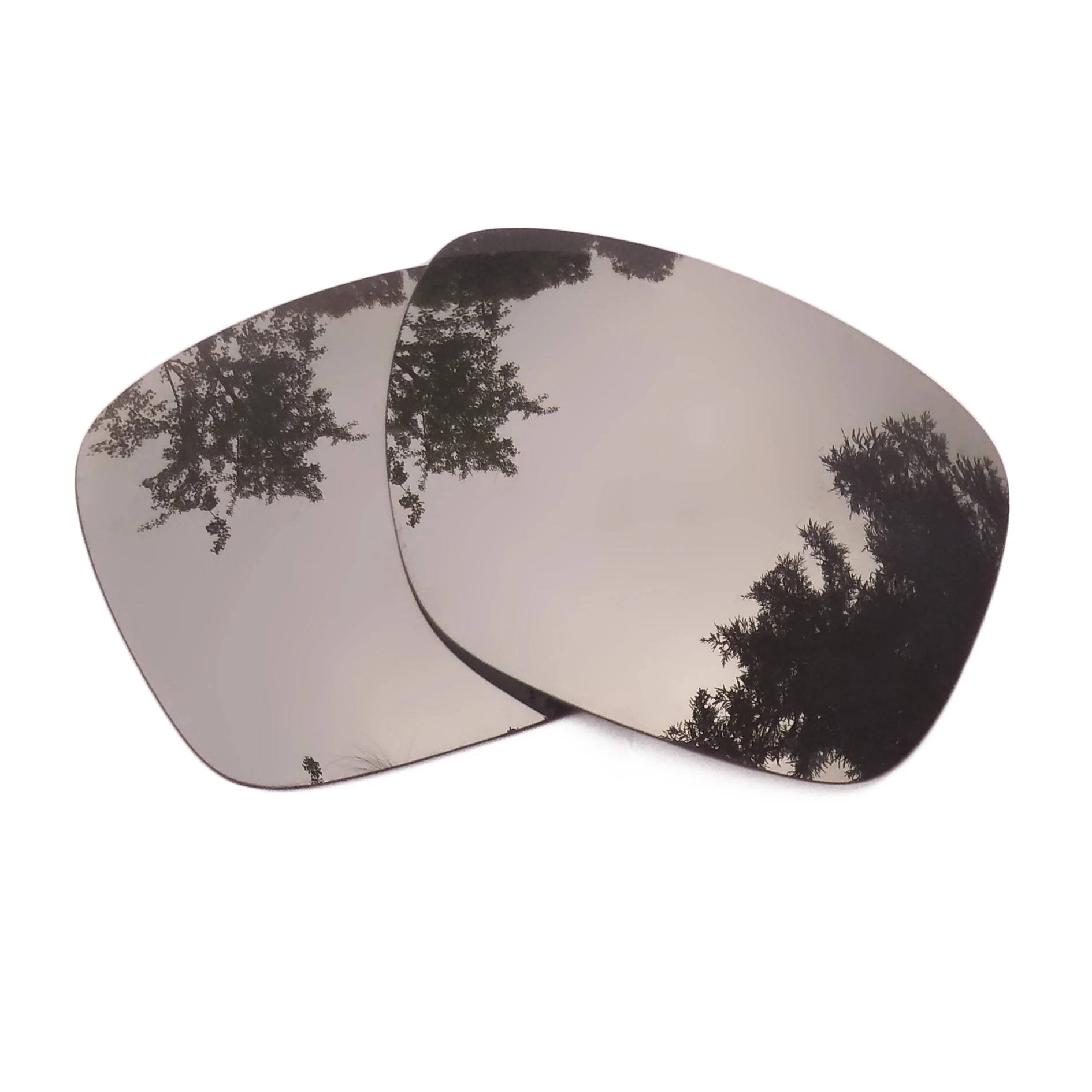 Lenti Di Ricambio Polarizzate A Specchio Argento Per Occhiali Da Sole Oakley Holbrook Xl Montatura 100% Uva E Uvb