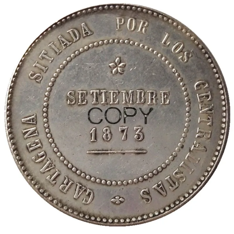 

Копировальные монеты с покрытием из серебра 1873 пробы в Испании