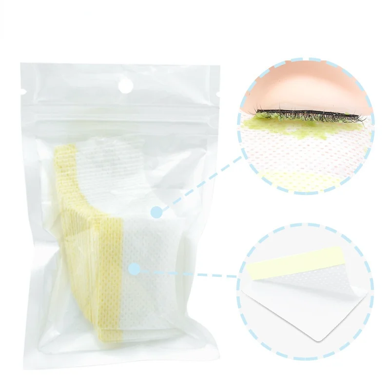 

40Pcs Eyelash Extension Glue Remover Lint-Free Paper Cotton Pads Eyelashes Grafting Non-woven Glue Cleaning Wipes Makeup Tools