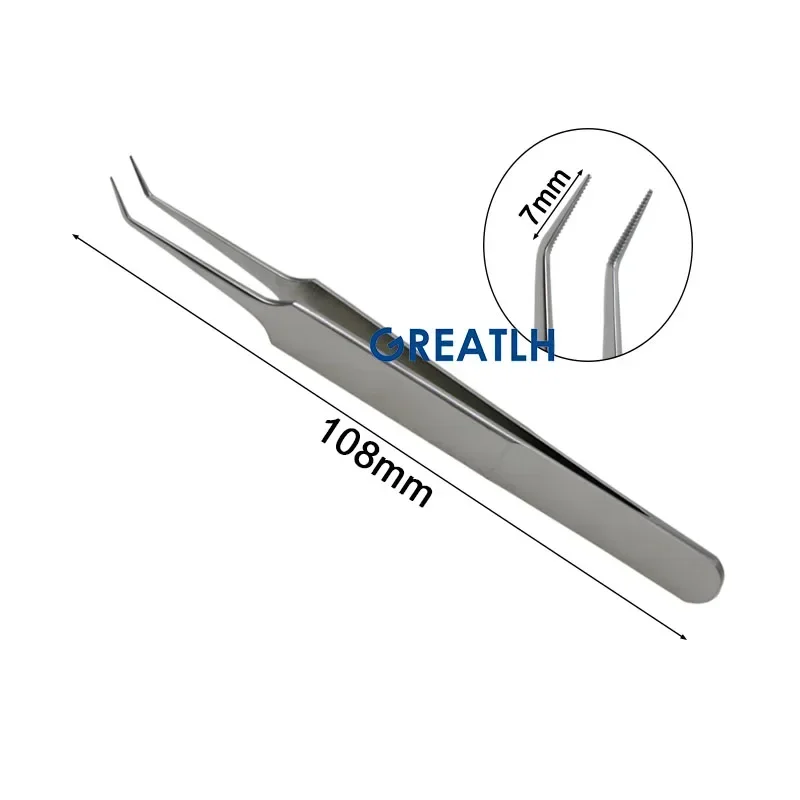 

GREATLH 1 шт./1 Набор, пинцет для имплантации волос, Пробойники для пересадки волос, полиуретановый Пинцет из нержавеющей стали