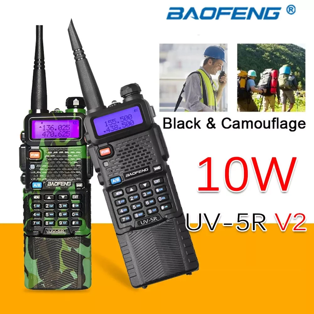 

NEW2023 Optional Powerful 5W/10W Professional UV-5R Walkie Talkie Long Range Walkie-talkie Uv 5r Two Way CB Ham Radio
