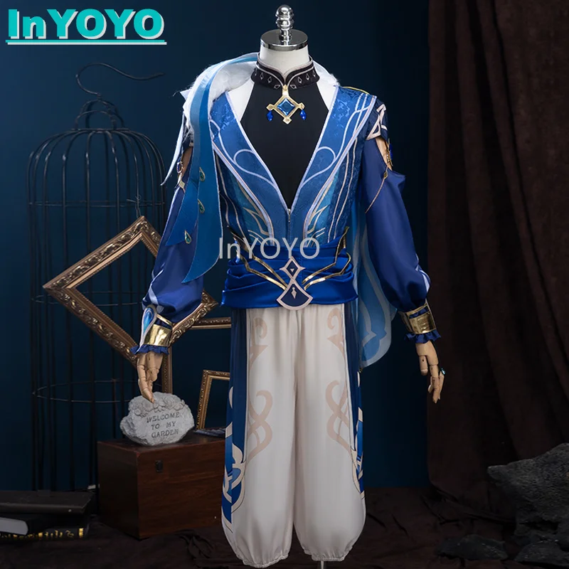 

InYOYO Kaeya Genshin Impact Cosplay Costume Sail In The Wind Game Suit Handsome Uniform Halloween Party Outfit For Men XS-3XL