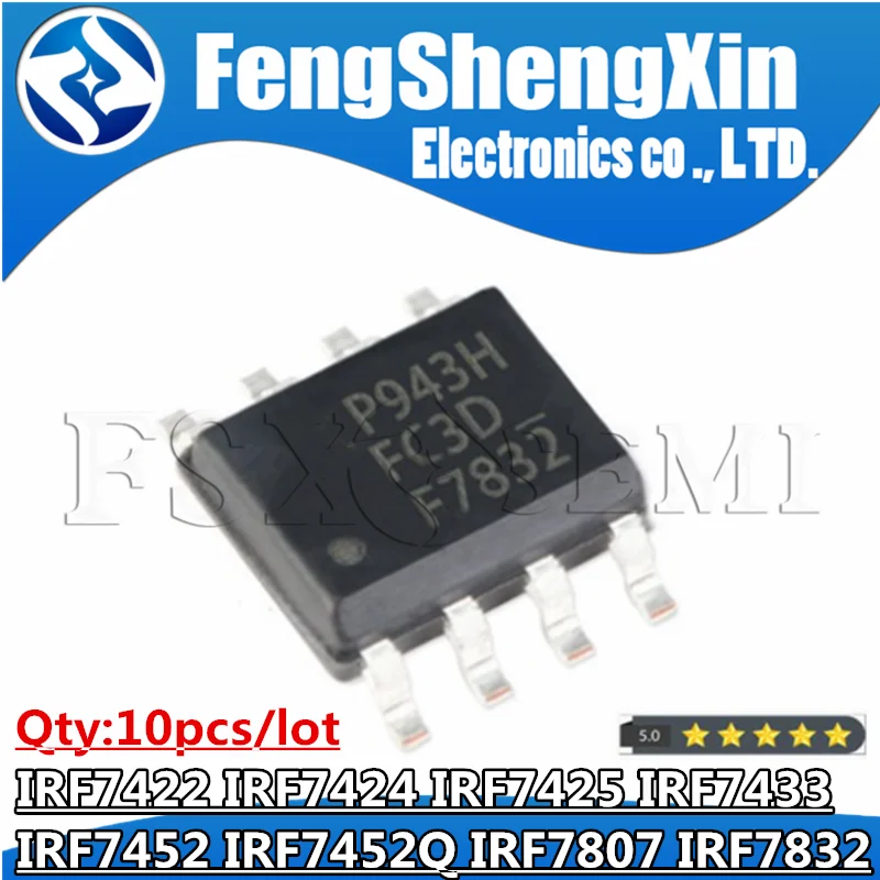 Микросхемы F7422 IRF7422 F7424 IRF7424 F7425 IRF7425 F7433 IRF7433 F7452 IRF7452 F7452Q IRF7452Q IRF7807 F7807 IRF7832 F7832 SOP8 MOS