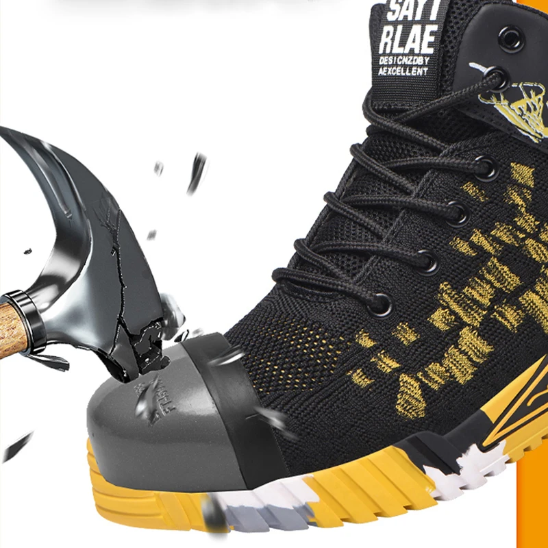 Новые рабочие ботинки MJYTHF защитная обувь со стальным носком Мужская