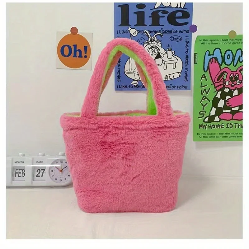 Сумка-тоут плюшевая на плечо с рисунком Винни-Пуха