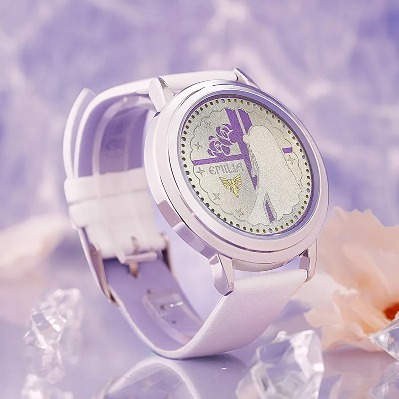 Re:Life In A Different World From Zero Rezero Re0 Аниме Emilia Emiria Светодиодные часы Водонепроницаемая