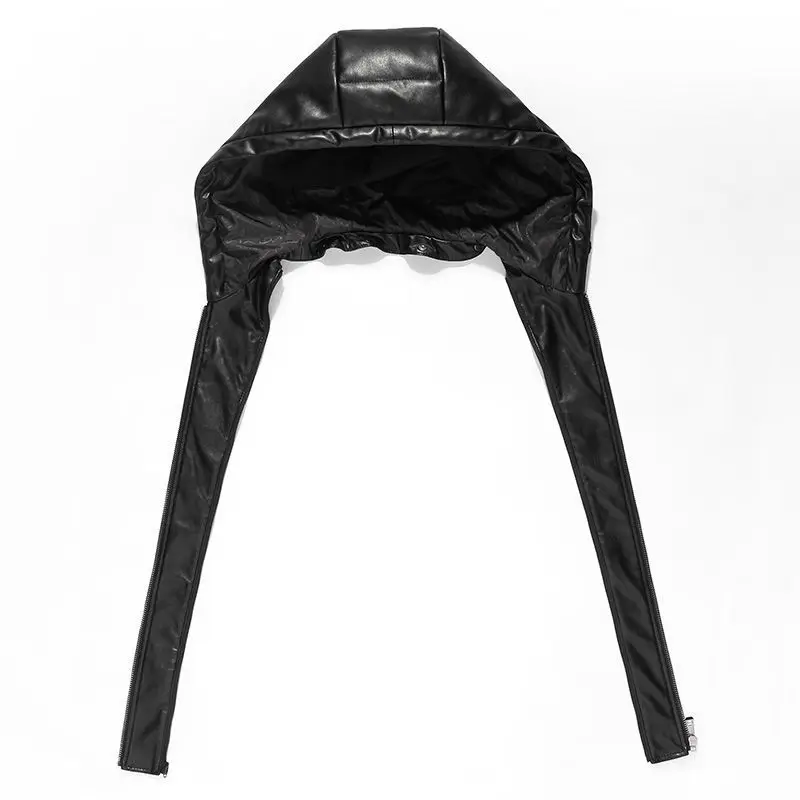 Men's Jacket Parkas Men's Winter Jackets Men's Cold Jacket Long Coat Leather Coat Medium Length Hooded Leather Down Jacket