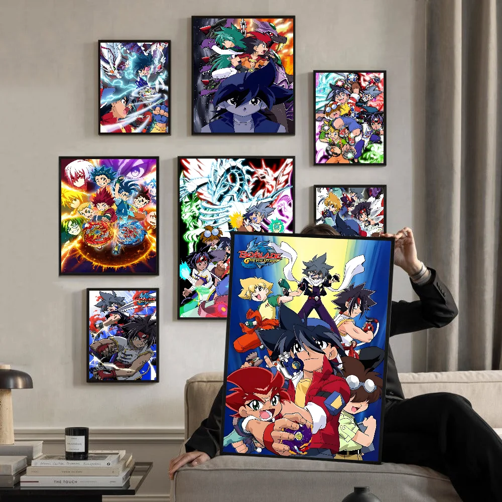 Винтажные Наклейки Для Плакатов BAKUTEN SHOOT BEYBLADE Современный Стиль Прикроватный