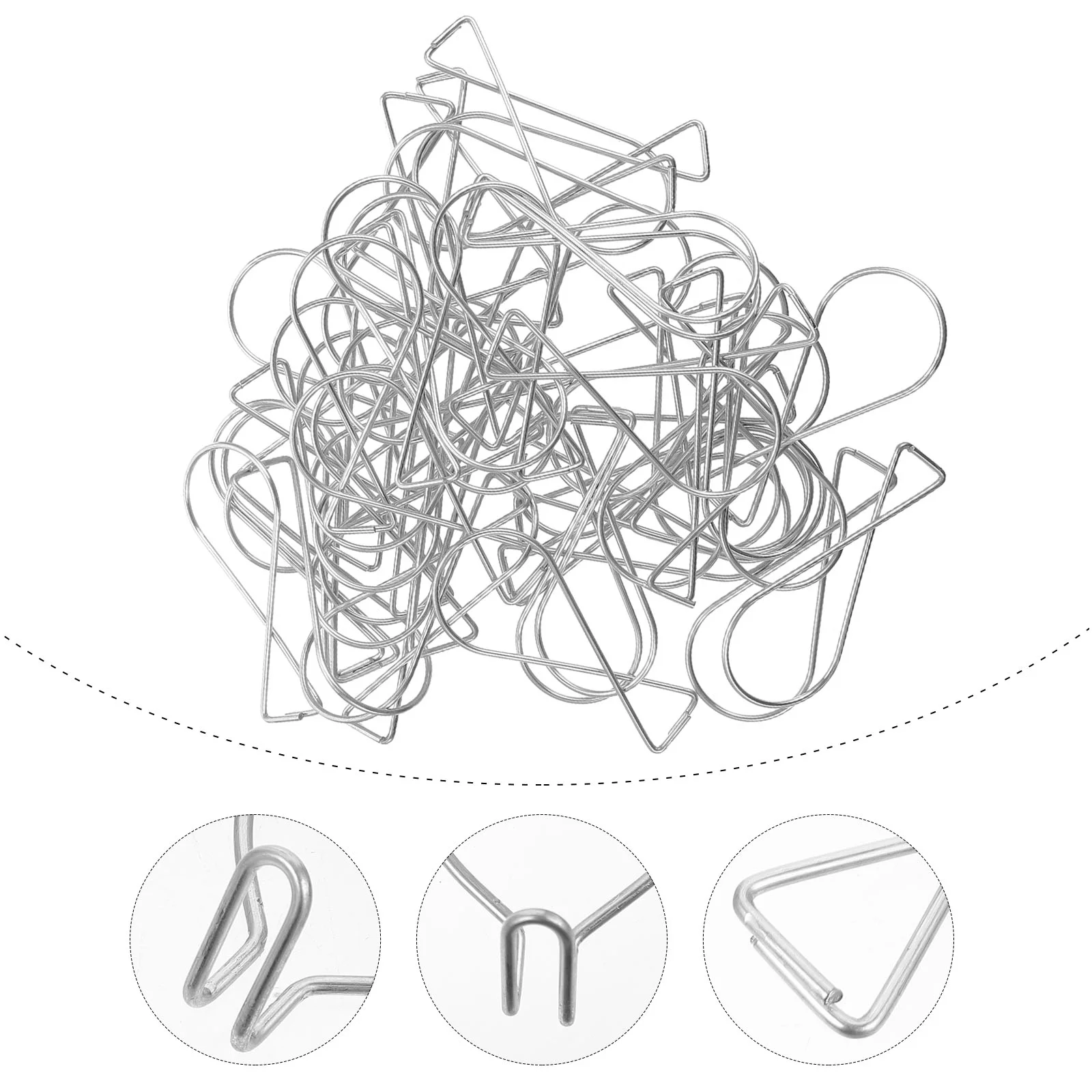 

100 Pcs Office Sign Automatic Rebound Hook Ceiling Squeeze Hangers Steel Hanging Tile Clamp Figure 8 Suspended Ceilings