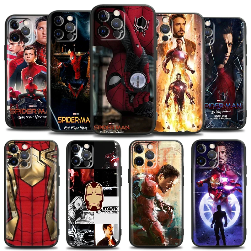 

Avengers Iron Man Spiderman For Apple iPhone 13 12 11 Pro 12 13 Mini X XR XS Max SE 6 6S 7 8 Plus Phone Case TPU Carcasa Soft