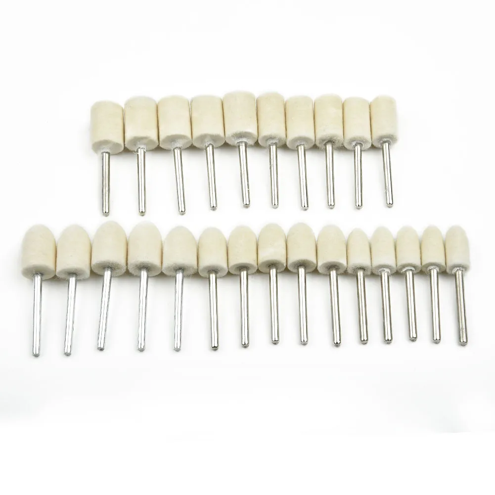 

Wool Flap Felt Buffing Wheels Polishing Brushes With Handle Drill Bit Grinder Wheels For Rotary Tools Pad 30mm
