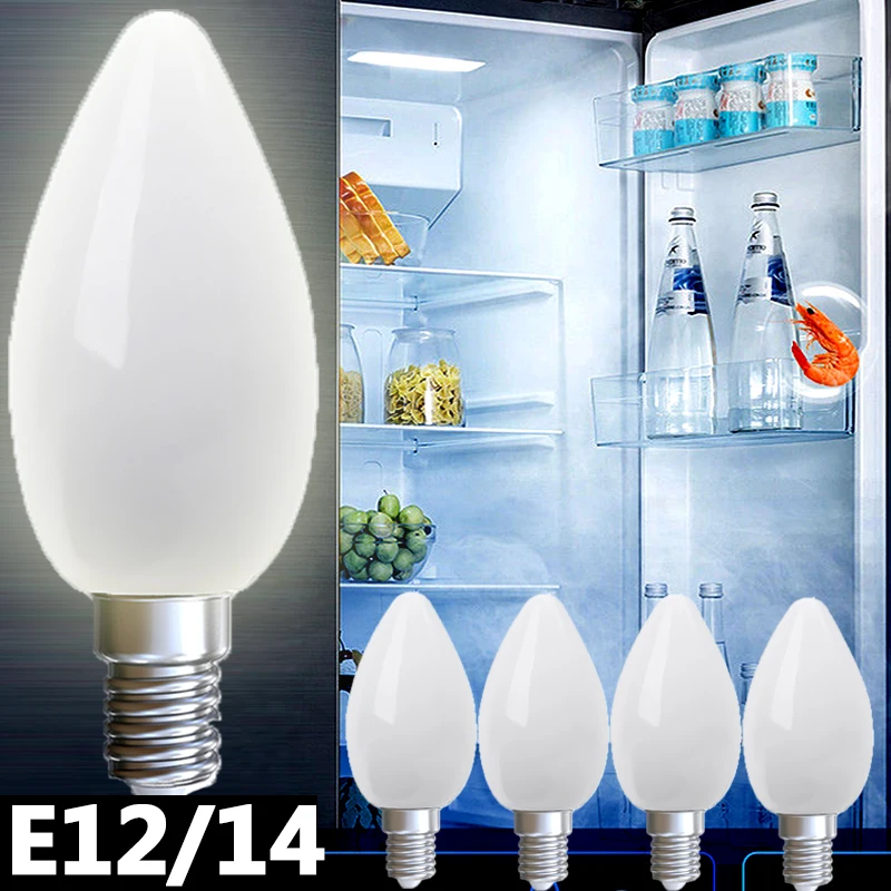 

1/2/4PCS LED Refrigerator Light Bulbs E12/E14 Light Bulb 220V Screw Lighting Bulb for Refrigerator Display Cabinets Sewing Lamps