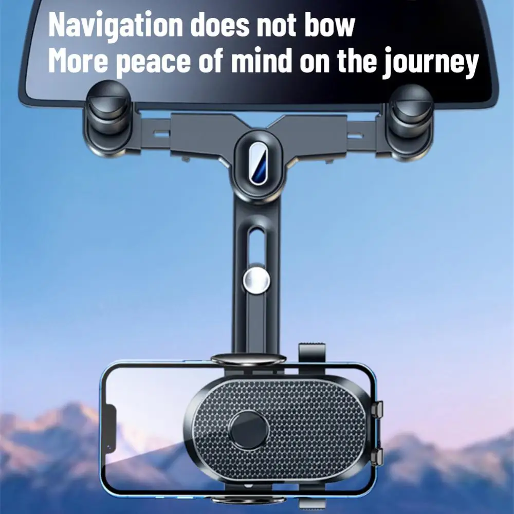 

Foldable Adjustment Car Phone Holder Anti-shake Car Accessories Rearview Mirror Driving Recorder Bracket 360 Degree Rotation