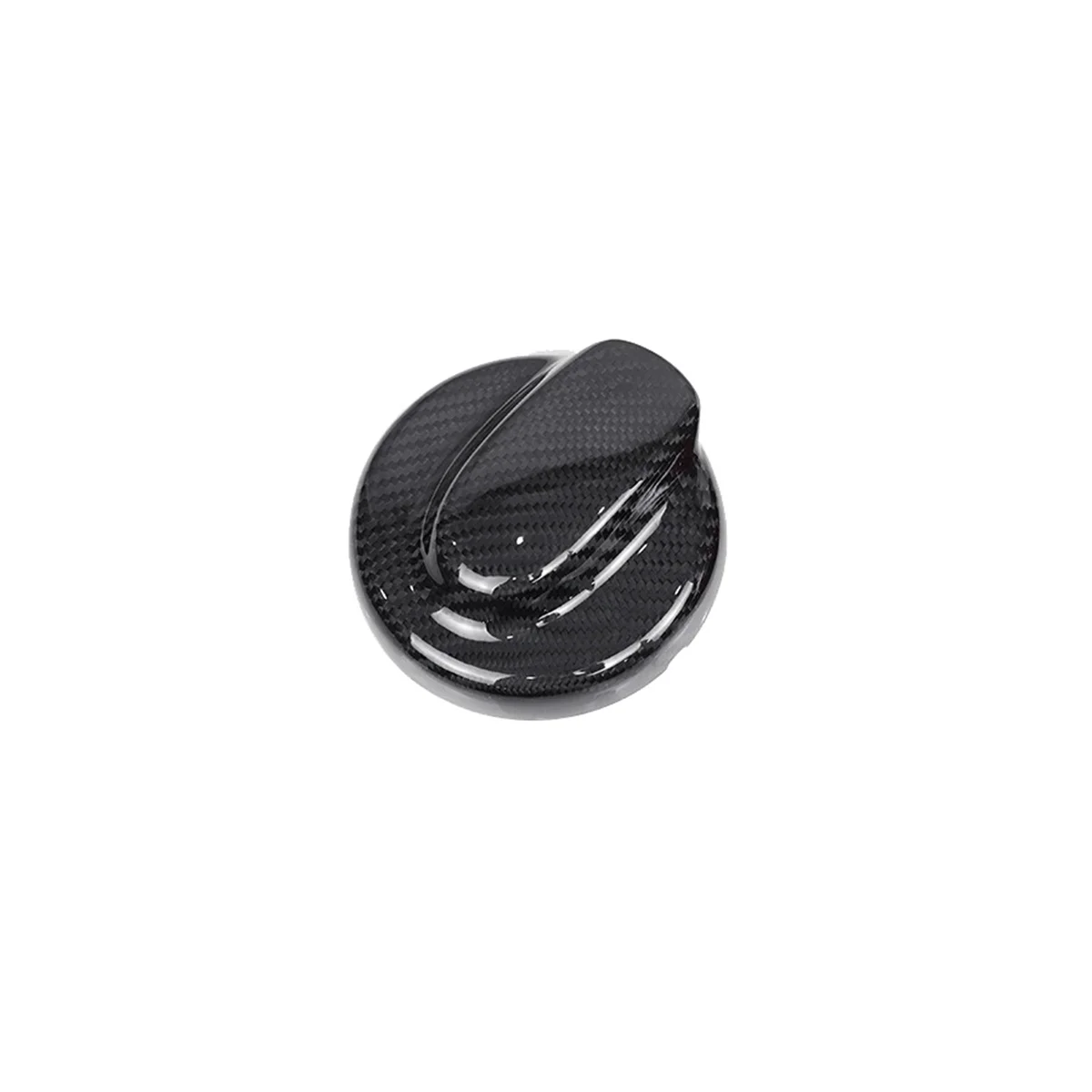 

Car Fuel Cap Cover Sticker Real Carbon Fiber for Mini Cooper R55 R56 Gas Tank Cap Cover Trim(Black)