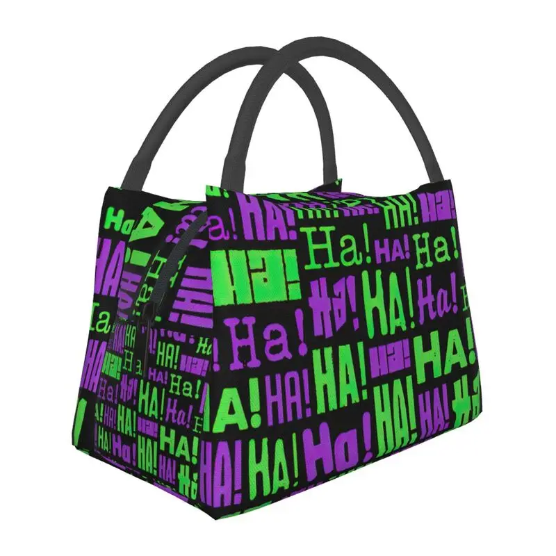 

Custom Haha Joker Lunch Bags Men Women Thermal Cooler Insulated Lunch Box for Picnic Camping Work Travel