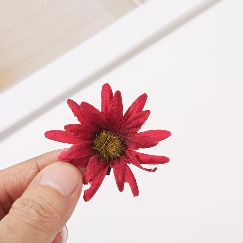 

Teens Bangs Clip Pink Flower Y2K Bangs Clip Sweet Girls Duckbill Clip Headdress Hair Accessories Hairpin