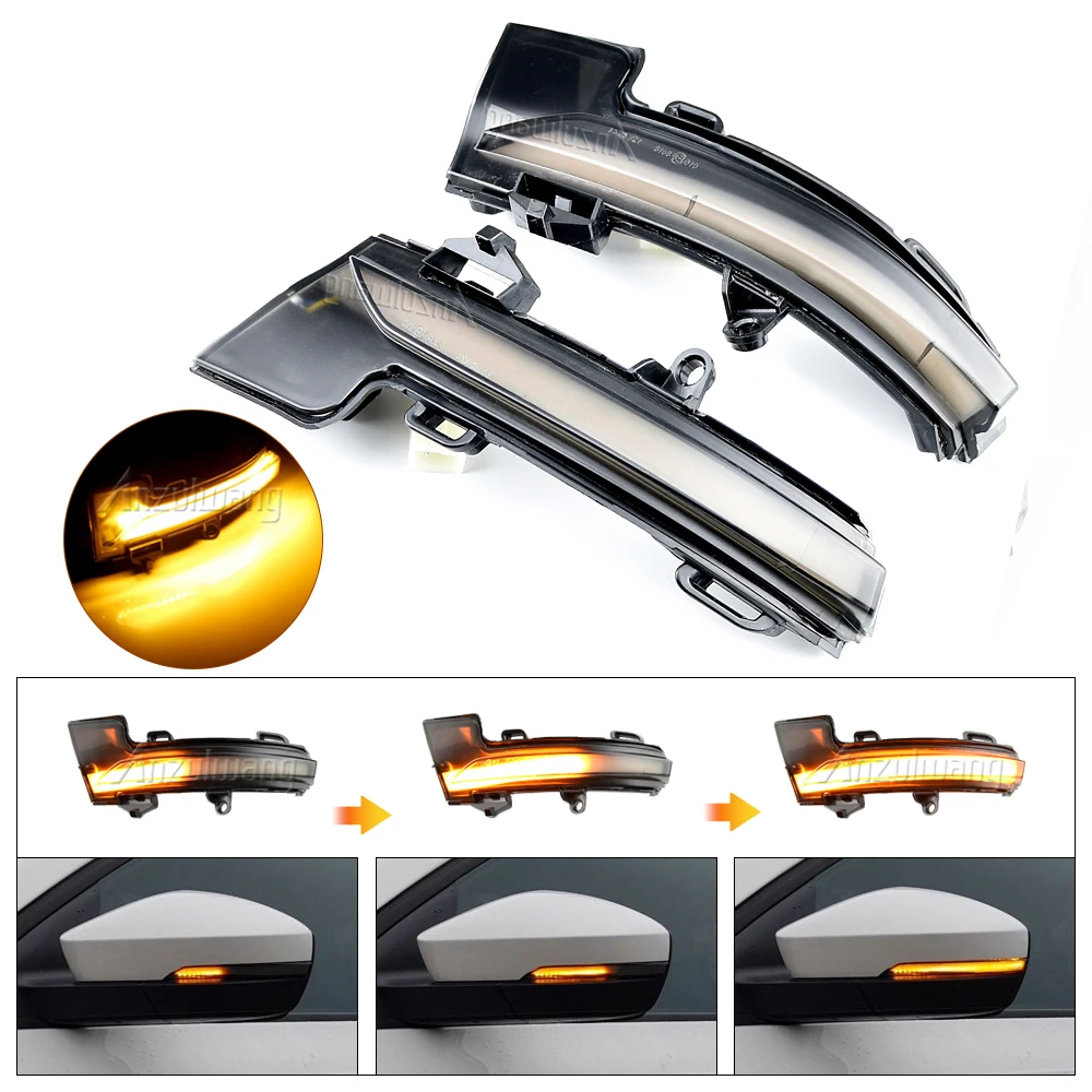 

Динамическая фонарь поворотника, зеркальная фонарь для Skoda Octavia Mk3 A7 5E 2014 2015 2016 2017 2018