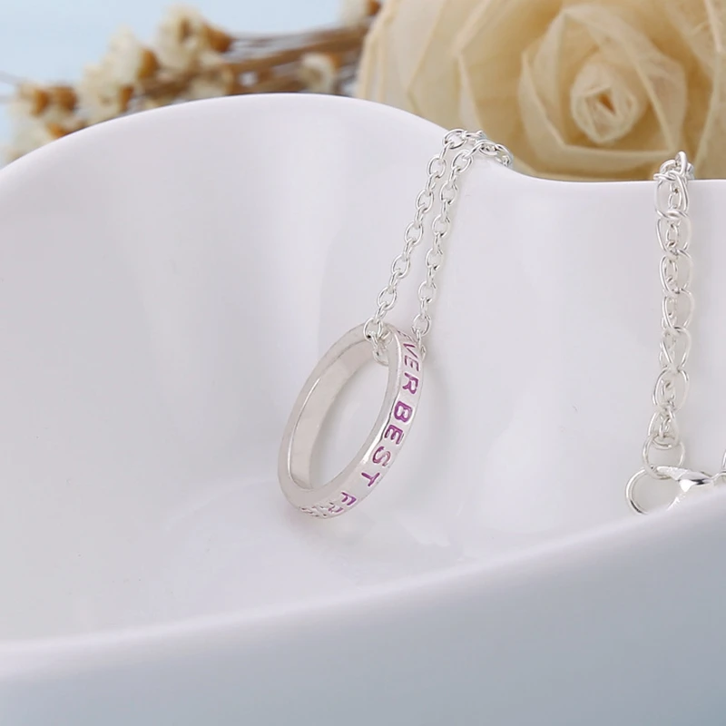 Лучшие подарки для друзей ожерелье с надписью BBF Best Friends Forever подвеской в виде