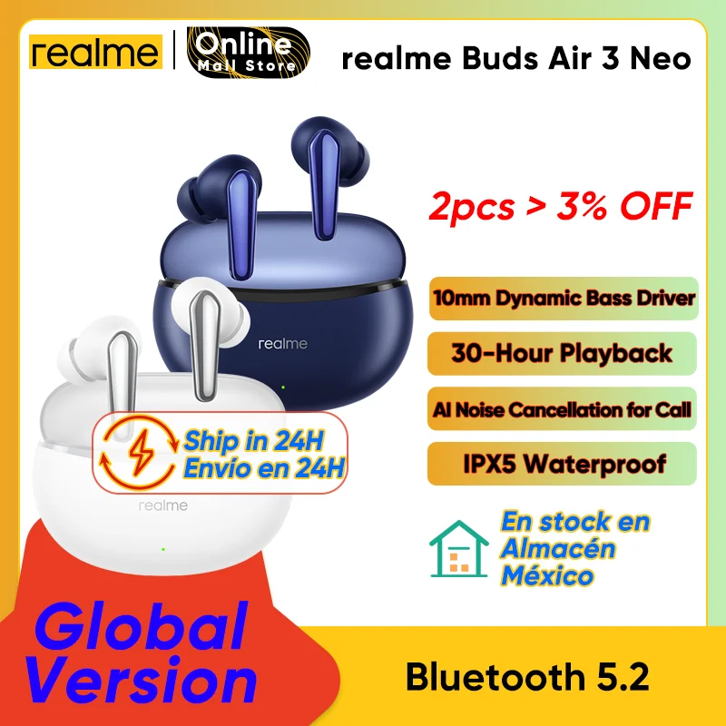 

Беспроводные наушники Realme Buds Air 3 Neo