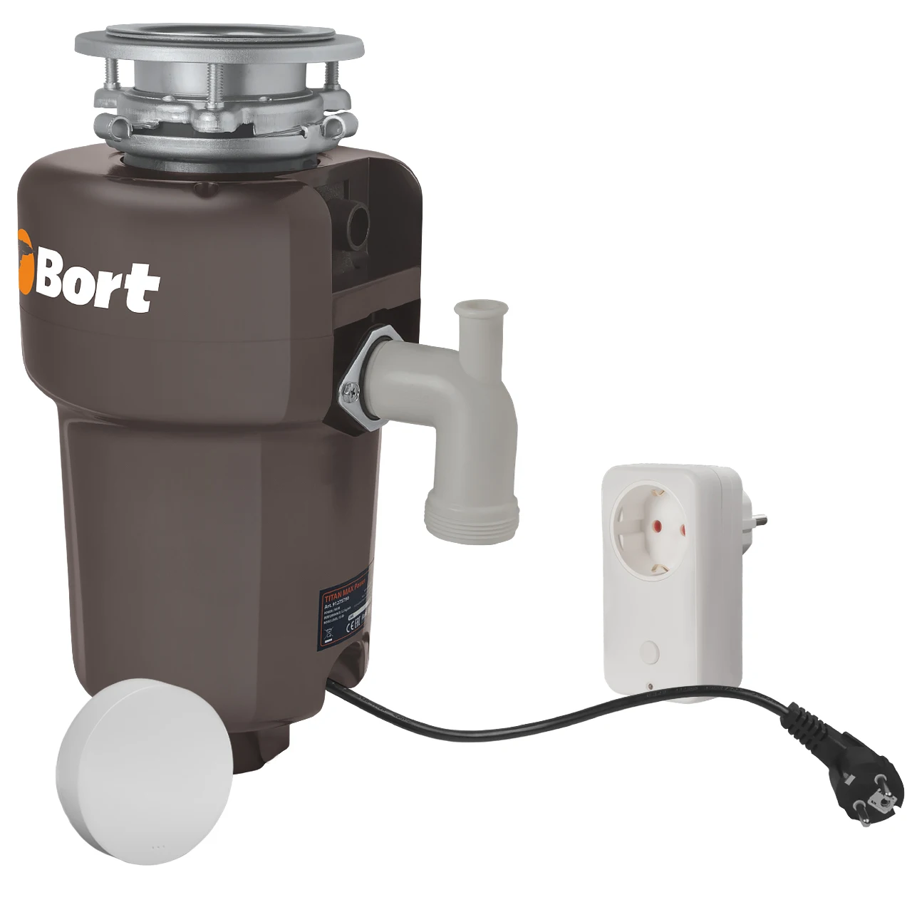 Измельчитель пищевых отходов Bort TITAN MAX Power (FullControl) мощность 780 3500 оборотов