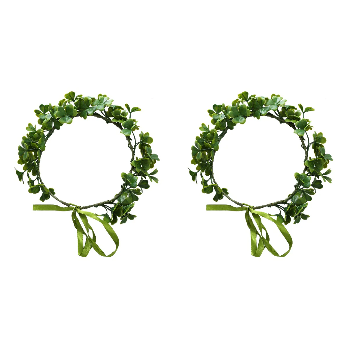 

Wreath Shamrock Headbands Women St Patricks Day Accessorie Fairy Headpiece Crowns Girls