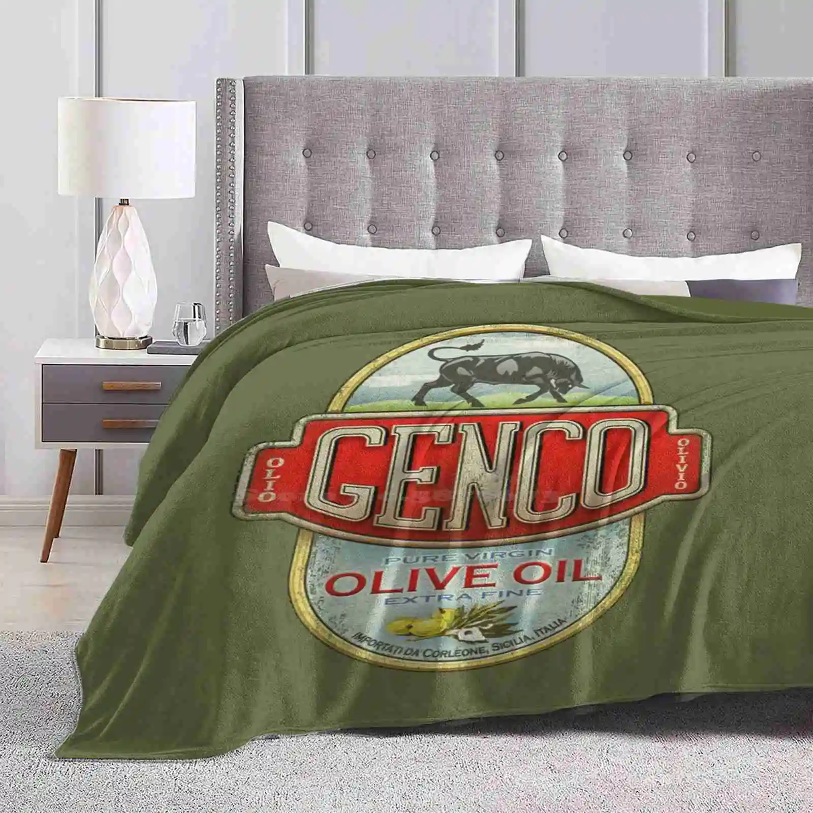 Крестный отец-Genco оливковое масло. Креативный дизайн тонкое мягкое фланелевое