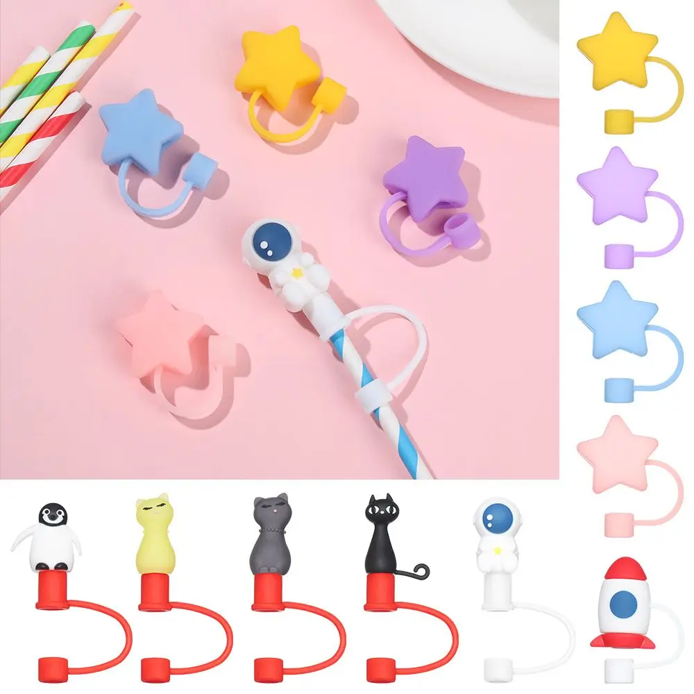 

Reusable Kitchen Tool Straw Tips Cover Dust-proof Silicone Tips Cover Splash Proof Plugs Straw Plug Drinking Dust Cap