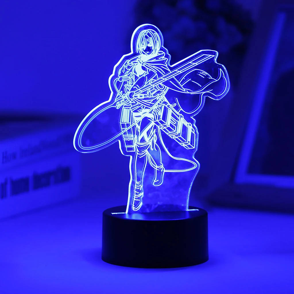 

Attack on Titan Lamp Anime 3D Led Night Light Hunterxhunter For Room Decor Kid Birthday Party Gift My Hero Academia Dropshipping