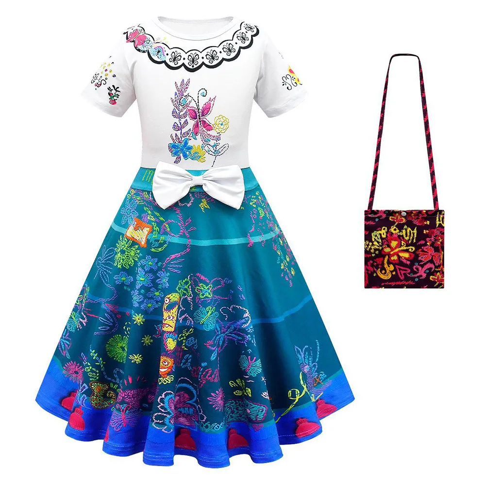 

Детские костюмы для косплея Mirabel для девочек, наряды, карнавальный костюм на Хэллоуин