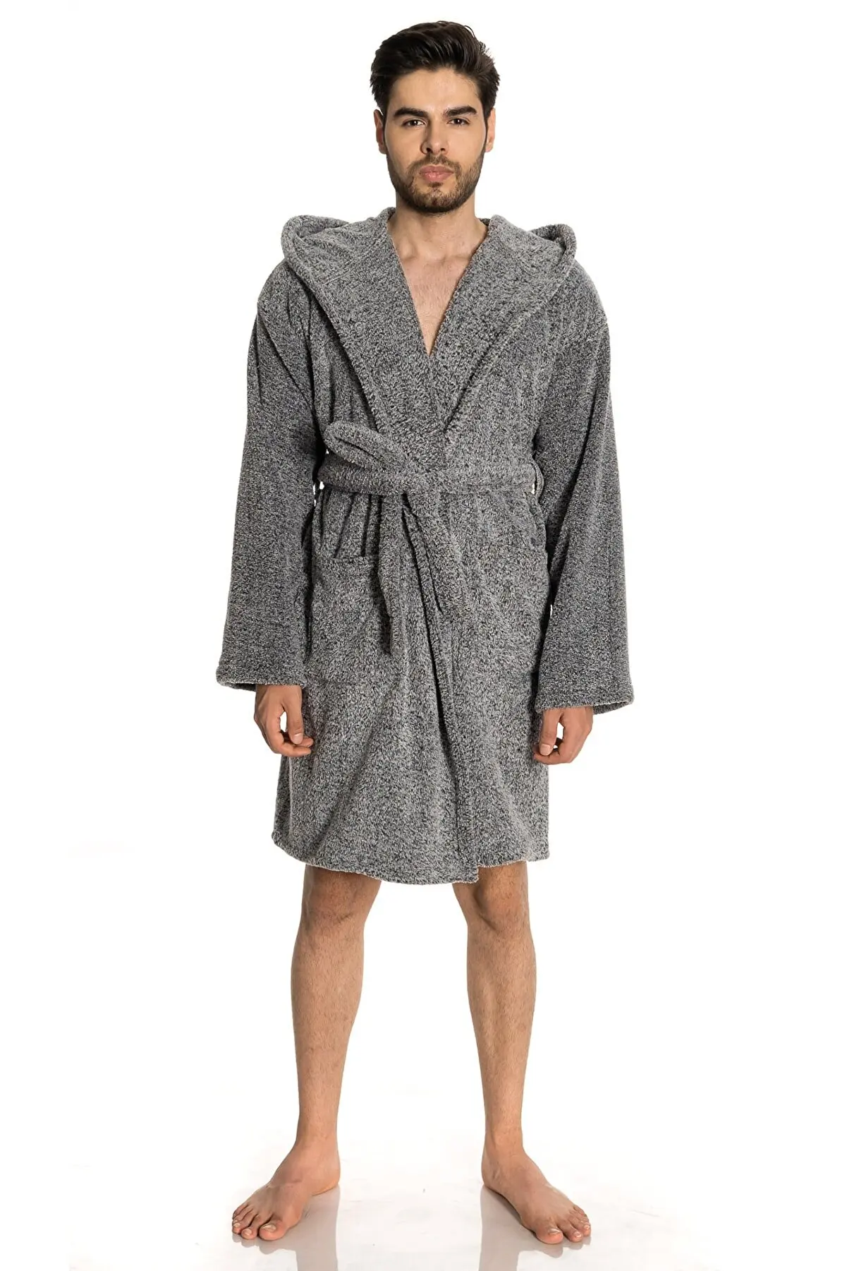 Халат с капюшоном унисекс очень мягкая плотная ткань Рипстоп хлопок новая