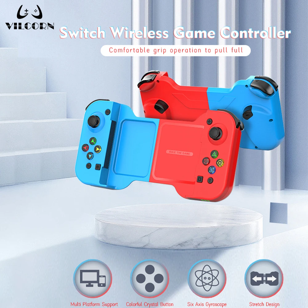 

Беспроводной Bluetooth-совместимый джойстик, игровой контроллер, джойстик для Switch /Lite /OLED для iphone 13 14
