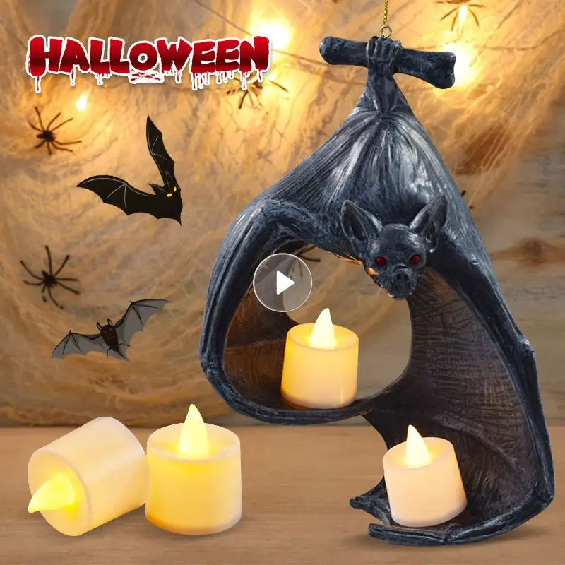 Candle Rack Candlestick Bat Statue Garden Light Hanging Home Bathroom Party Crafts Decoration