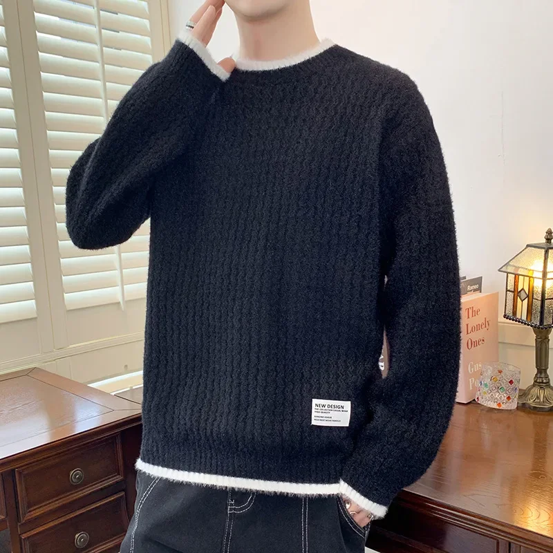 Men's Autumn/Winter Casual Sweater Fashionable Round Neck Pullover Quick Selling Outside Trade Export Quality Coat